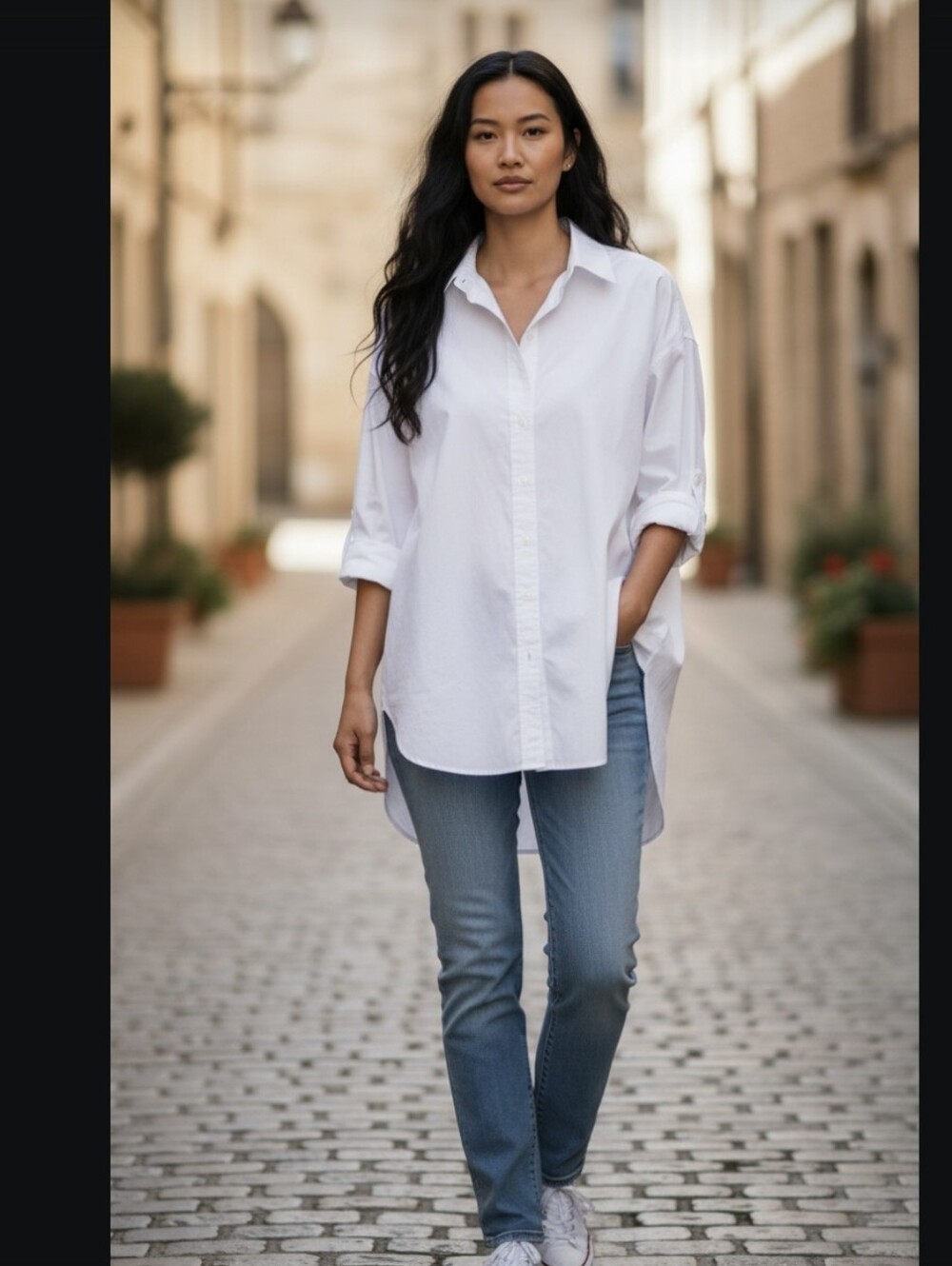 Nwt.Universal Thread Classic Oversized  White Button-Down Tunic Shirt